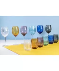 SERVIZIO DI BICCHIERI "SHIRAZ" IN VETRO COLORATO, 6 PEZZI