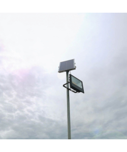 FARO LED CON TELECOMANDO E PANNELLO SOLARE 50W, 6000K