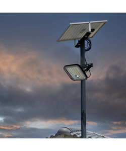 PANNELLO LED CON RICARICA SOLARE E SENSORE 10W, 6400K
