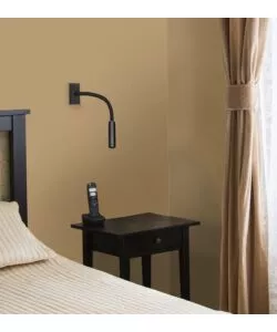 APPLIQUE DA HOTEL REGOLABILE NERA 3W, 3000K