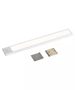 LAMPADA A LED DA ARMADIO RICARICABILE CON SENSORE PIR ARGENTO, 3000K