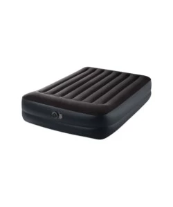 MATERASSO MATRIMONIALE AUTOGONFIANTE INTEX "DURA-BEAM PILLOW REST RAISED" COLORE BLU SCURO CON POMPA ELETTRICA INCLUSA, 152X203X42 CM - COD. 64124ND