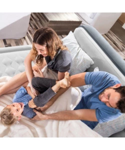 MATERASSO MATRIMONIALE AUTOGONFIANTE INTEX "DURA-BEAM PILLOW ULTRA PUSH" COLORE GRIGIO CHIARO E POMPA ELETTRICA INCLUSA 152X236X86 CM - cod 64448ND