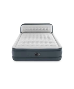 MATERASSO MATRIMONIALE AUTOGONFIANTE INTEX "DURA-BEAM PILLOW ULTRA PUSH" COLORE GRIGIO CHIARO E POMPA ELETTRICA INCLUSA 152X236X86 CM - cod 64448ND