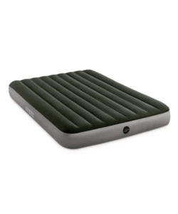 MATERASSO MATRIMONIALE GONFIABILE "DURA-BEAM PRESTIGE DOWNY" COLORE VERDE SCURO CON POMPA A BATTERIA, 152X203X25 CM - COD. 64779