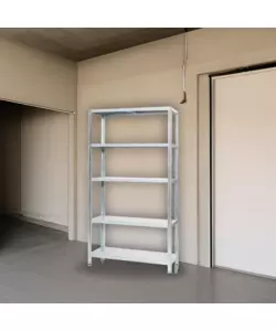 SCAFFALE IN METALLO EASY SYSTEM CON 5 RIPIANI, 100X40X187 CM