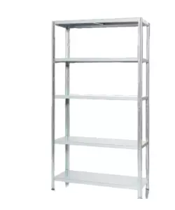 SCAFFALE IN METALLO EASY SYSTEM CON 5 RIPIANI, 100X40X187 CM