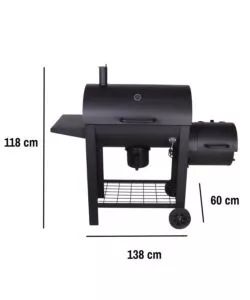 BARBECUE A CARBONE ARNOLD "COLORADO" CON AFFUMICATORE 66X42 CM