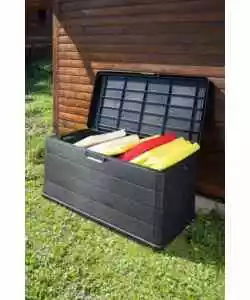 BAULE DA ESTERNO "ALPHA" IN POLIPROPILENE ANTRACITE 340 LT 118X59X57 CM