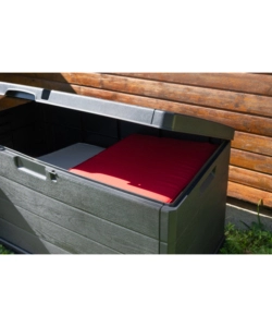BAULE DA ESTERNO "ALPHA" IN POLIPROPILENE ANTRACITE 340 LT 118X59X57 CM