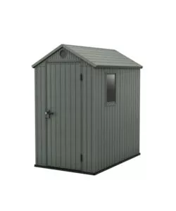 CASETTA DA GIARDINO KETER "DARWIN 4x6" IN EVOTECH+ COLORE VERDE CON PORTA BATTENTE SINGOLA 125,8X184,5X205,1 CM