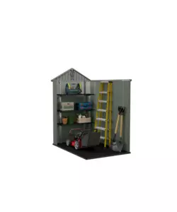 CASETTA DA GIARDINO KETER "DARWIN 4x6" IN EVOTECH+ COLORE VERDE CON PORTA BATTENTE SINGOLA 125,8X184,5X205,1 CM