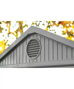 CASETTA DA GIARDINO KETER "DARWIN 6x8" IN EVOTECH+ COLORE VERDE CON PORTA BATTENTE DOPPIA 190X244X221 CM