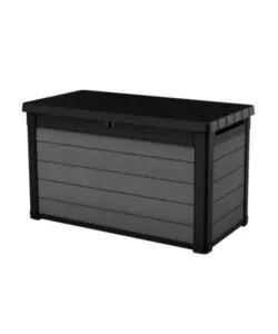 BAULE DA ESTERNO KETER "CORTINA 100G" IN EVOTECH+ GRIGIO EFFETTO LEGNO 380 LT 122,9X62,1X70,6 CM