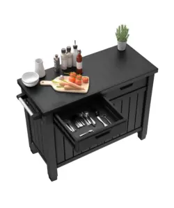 TAVOLINO PER BARBECUE KETER "UNITY XL" COLORE GRAFITE, 125,5X51,5X90 CM