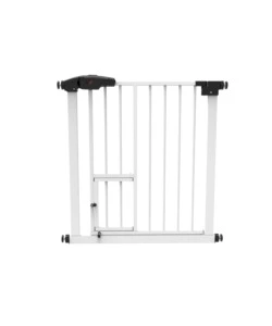 CANCELLETTO DI SICUREZZA PER BAMBINI ARMONIA "BIMBI CLIC-CLAC" IN METALLO VERNICIATO BIANCO CON PORTA 75X78 CM