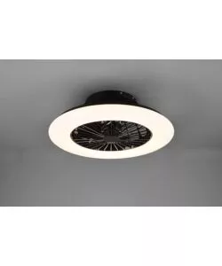 VENTILATORE DA SOFFITTO "STRALSUND" NERO CON LED INCLUSO Ø50 CM, 30W