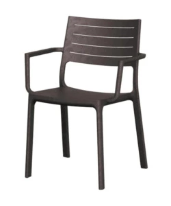 SEDIA DA ESTERNO KETER "METALINE" IN POLIPROPILENE EFFETTO METALLO COLORE BRONZO, 60X53X81 CM
