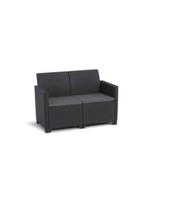 SET DA GIARDINO KETER "MARIE LOUNGE" COLORE GRAFITE, 4 POSTI