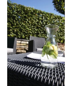 SET DA GIARDINO KETER "MIA LOUNGE SET" IN POLIPROPILENE COLORE GRAFITE, 4 POSTI