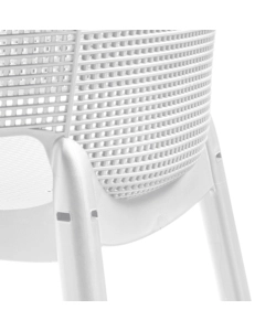 SET DA 6 PEZZI SEDIA DA ESTERNO KETER "ELISA" IN POLIPROPILENE COLORE BIANCO, 57,7X62,5X79 CM