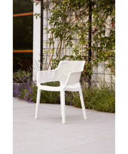 SET DA 6 PEZZI SEDIA DA ESTERNO KETER "ELISA" IN POLIPROPILENE COLORE BIANCO, 57,7X62,5X79 CM