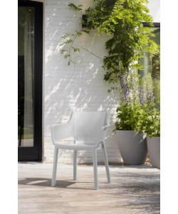 SET DA 6 PEZZI SEDIA DA ESTERNO KETER "ELISA" IN POLIPROPILENE COLORE BIANCO, 57,7X62,5X79 CM