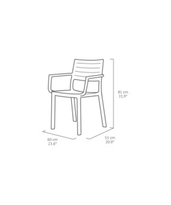 SET 2 SEDIE DA ESTERNO KETER "METALINE" IN POLIPROPILENE EFFETTO METALLO BRONZO 60X53X81 CM
