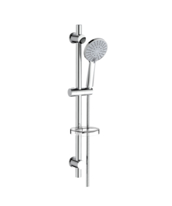 SALISCENDI DOCCIA IDRO BRIC "LEONIDA" CROMATO CON PORTA SAPONE, ASTA DIAMETRO 25 CM