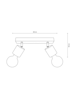 LAMPADA DA SOFFITTO ONLI "MATILDE" 2 LUCI, E27