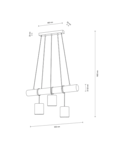 LAMPADA A SOSPENSIONE ONLI "PINOCIO" 3 LUCI 3XE27
