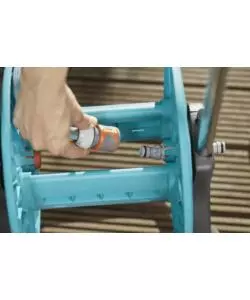CARRELLO AVVOLGITUBO MANUALE GARDENA "CLEVERROLL S" IN PLASTICA, 36X44X48/75 CM
