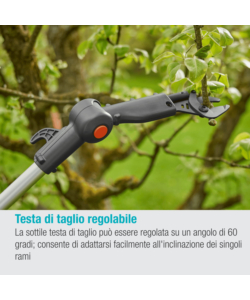 SVETTATOIO TELESCOPICO A BATTERIA GARDENA "HIGHCUT" TAGLIO 28 MM 18V 2,0AH