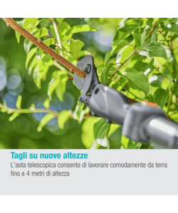 SVETTATOIO TELESCOPICO A BATTERIA GARDENA "HIGHCUT" TAGLIO 28 MM 18V 2,0AH
