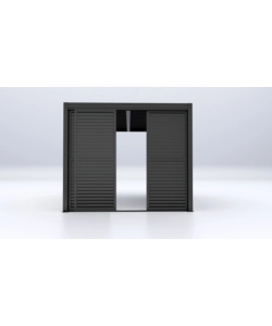 PARETE LATERALE A PANNELLI SCORREVOLI PER PERGOLE RIVIERA "SLIDING BLIND" IN ALLUMINIO ANTRACITE LATO 3 M