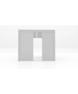 PARETE LATERALE A PANNELLI SCORREVOLI PER PERGOLE RIVIERA "SLIDING BLIND" IN ALLUMINIO BIANCO LATO 3 M