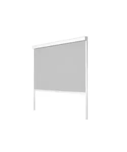 PANNELLO LATERALE AVVOLGIBILE PER PERGOLE RIVIERA "ZIP SCREEN" IN TEXTILENE BIANCO E GRIGIO LATO 4 M