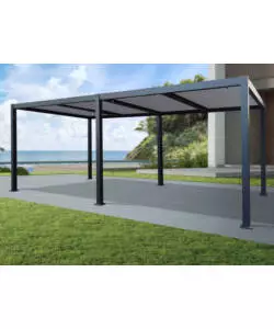 PERGOLA BIOCLIMATICA RIVIERA "SOLANUM TWIN" IN ALLUMINIO ANTRACITE 600X300X240 CM