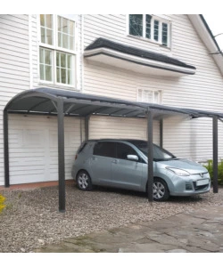 GAZEBO ESTENSIBILE RIVIERA "CARPORT DELUXE" ANTRACITE 300X300/565X243 CM