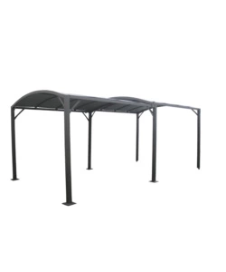 GAZEBO ESTENSIBILE RIVIERA "CARPORT DELUXE" ANTRACITE 300X300/565X243 CM