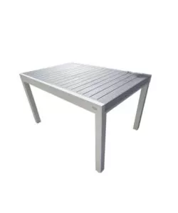 TAVOLO DA ESTERNO ALLUNGABILE RIVIERA "AZALEA" IN ALLUMINIO BIANCO E GRIGIO 135/270X90X75 CM