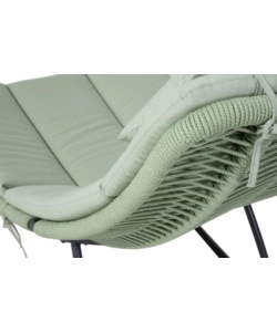 POLTRONA DA GIARDINO A DONDOLO RIVIERA "DALIA" VERDE 126X95X90 CM