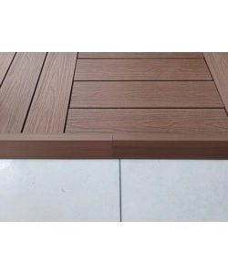 PROFILO IN WPC ANTIMACCHIA FINITURA TEAK PER PAVIMENTAZIONE DA ESTERNO 60 CM