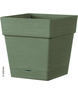 VASO DA GIARDINO "QUADRO SAVE" VERDE LICHENE, 17 CM