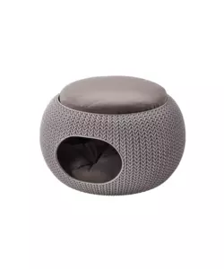 CUCCIA CHIUSA PER GATTI E CANI DI TAGLIA PICCOLA KETER "COZY" CHIUSA A 2 RIPIANI IN RESINA BEIGE 57X58X24 CM