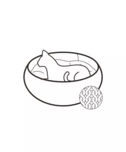 CUCCIA APERTA PER CANI E GATTI KETER "COZY" APERTA IN RESINA COLORE BEIGE, 55X54X19 CM