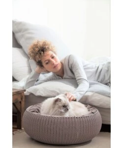 CUCCIA APERTA PER CANI E GATTI KETER "COZY" APERTA IN RESINA COLORE BEIGE, 55X54X19 CM