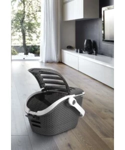 TRASPORTINO PER GATTI KETER "PET CARRIER" IN RESINA COLORE ANTRACITE, 51X38X33 CM