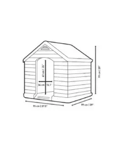 CUCCIA PER CANI DA ESTERNO KETER "DOG HOUSE" IN POLIPROPILENE BEIGE 99X95X99 CM