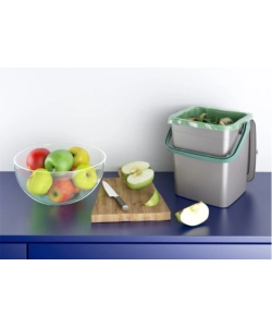 PATTUMIERA PER RIFIUTI ORGANICI KETER "SMART CONTAINER BIO COMPOST" IN POLIPROPILENE CON MANICO, 25,5X23X25 CM